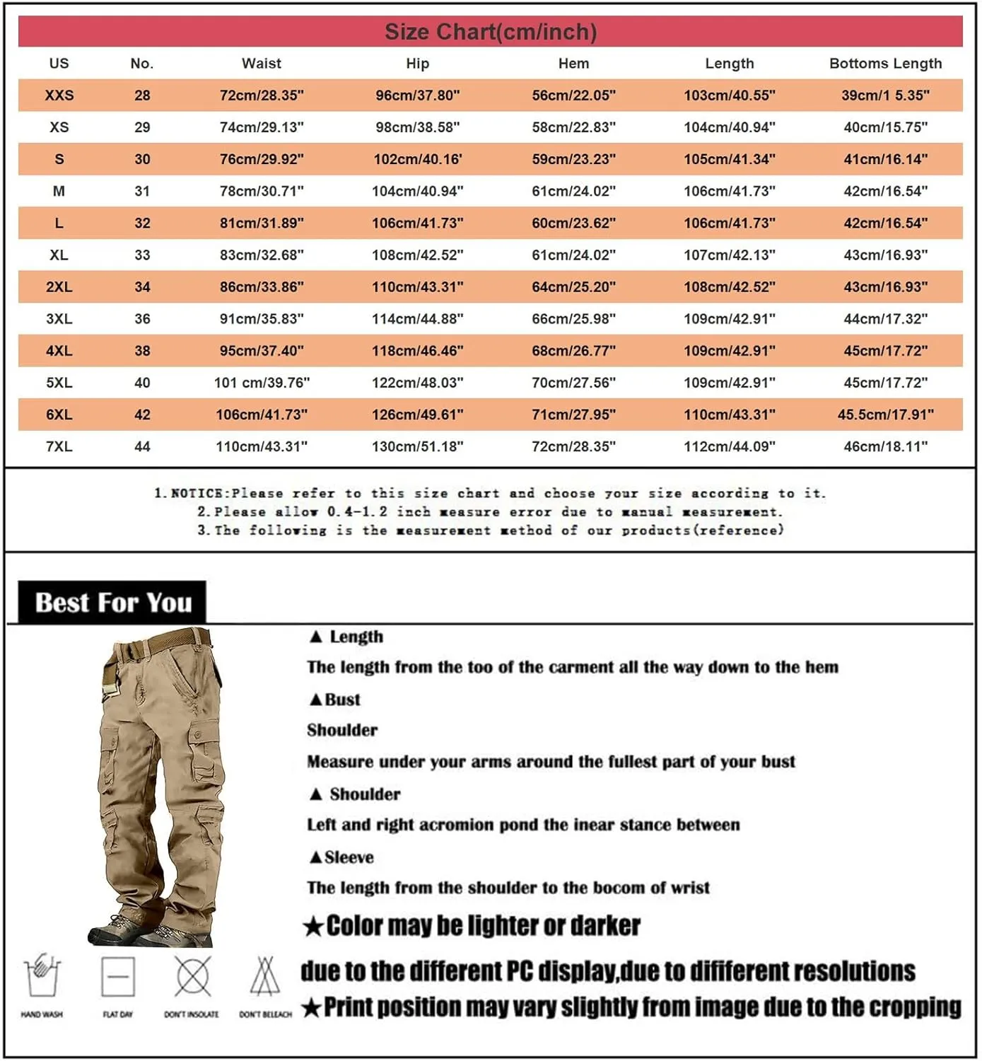 Men's Cargo Pants Cargo Trousers Hiking Pants 8 Pocket Plain Comfort Breathable Outdoor Daily Going Work Pants for Men