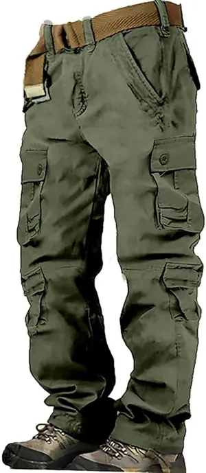 Men's Cargo Pants Cargo Trousers Hiking Pants 8 Pocket Plain Comfort Breathable Outdoor Daily Going Work Pants for Men