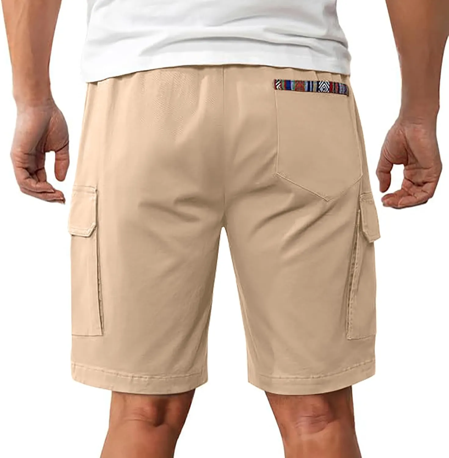 Mens Cargo Shorts Regular Fit Multi Pockets Outdoor Cargo Short Quick Dry Beach Shorts Athletic Running Shorts