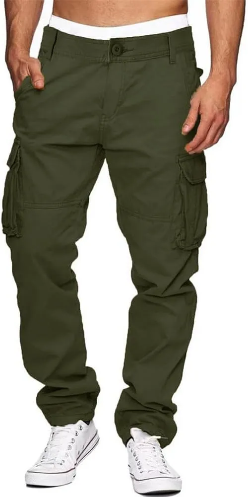 Men's Cargo Sweatpants Loose Fit Pants Joggers for Men with Pockets