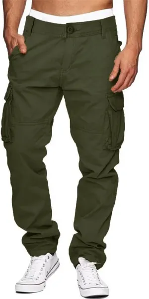 Men's Cargo Sweatpants Loose Fit Pants Joggers for Men with Pockets