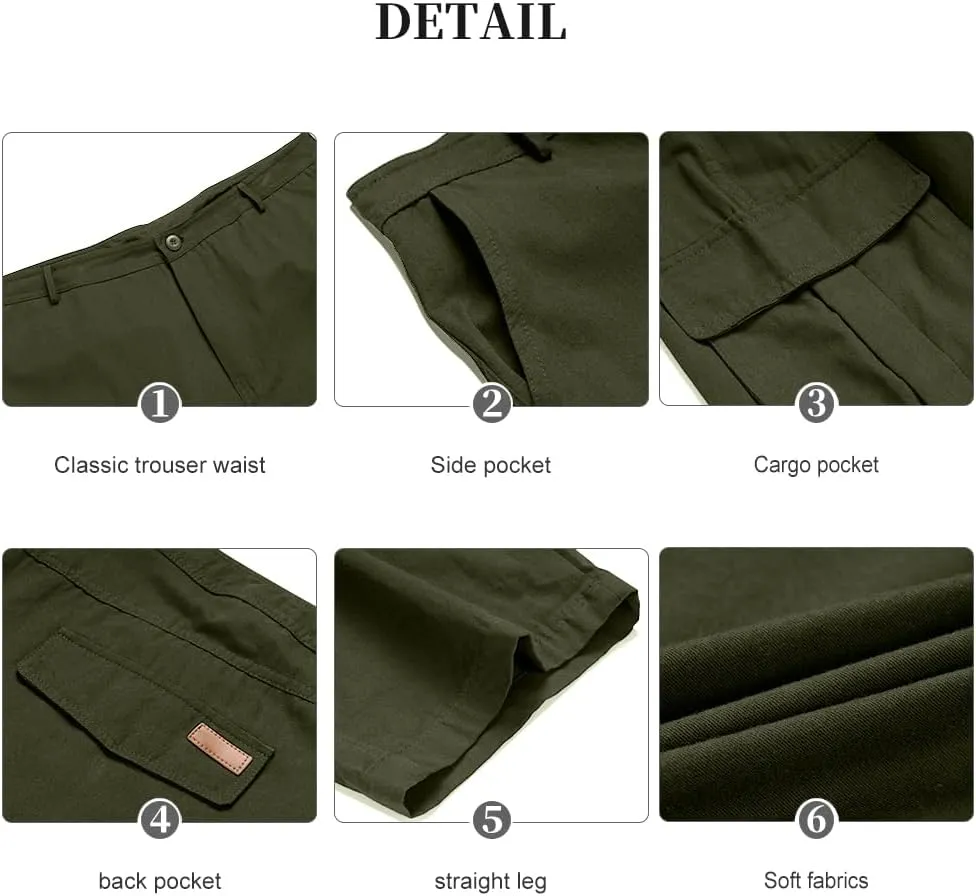 Men's Cargo Sweatpants Loose Fit Pants Joggers for Men with Pockets