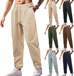 Mens Casual Sweatpants Loose Fit Straight Athletic Lounge Pants Lightweight Baggy Workout Drawstring Track Pants