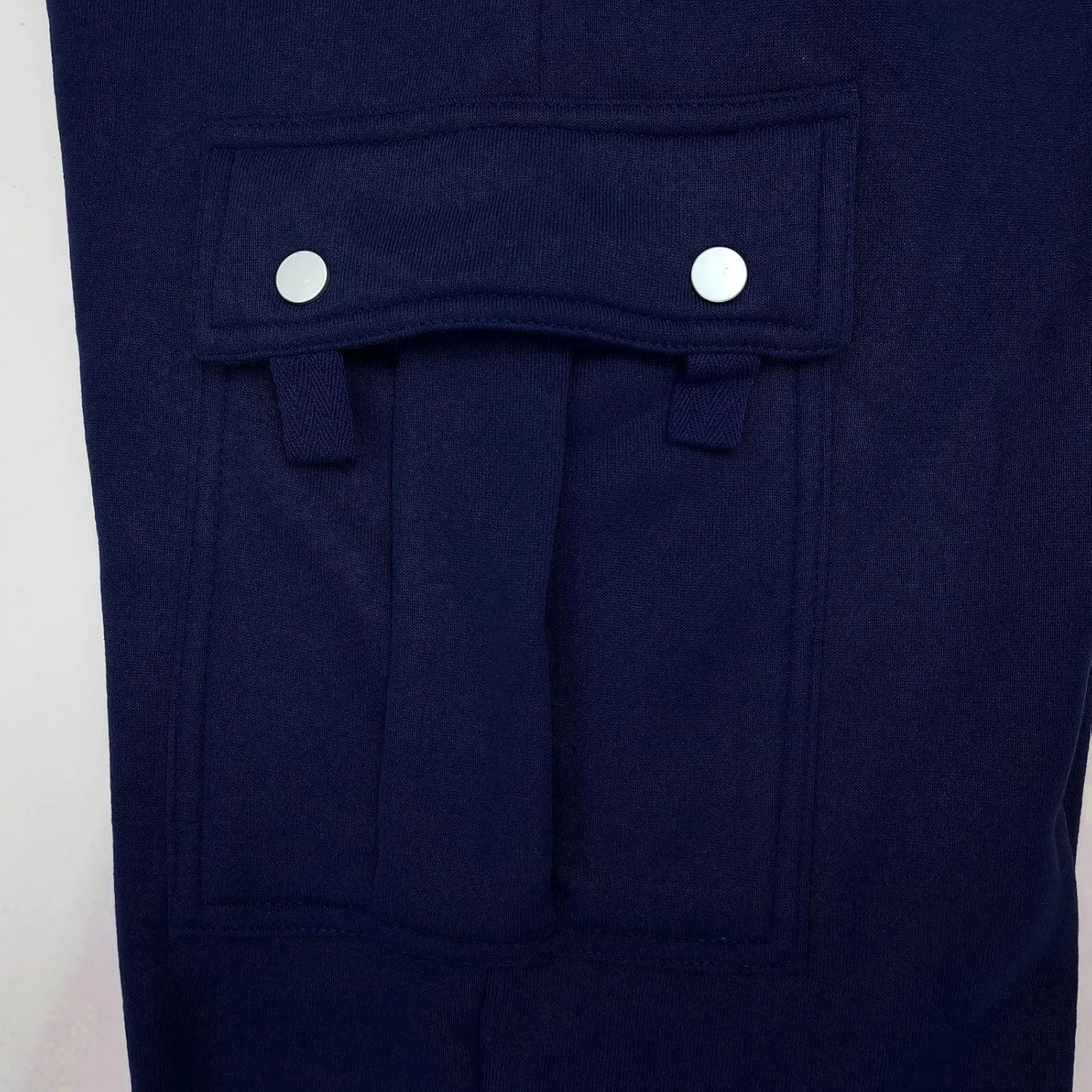 Mens Fleece Cargo Pants Casual Stretch Waist Realxed Fit Work Pants Baggy Straight Leg Hiking Sweatpants for Men
