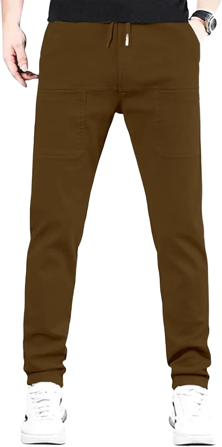Mens High Stretch Cargo Pants Casual Quick-Dry Hiking Outdoor Summer Trousers Durable Cargo Pants with Multi Pockets