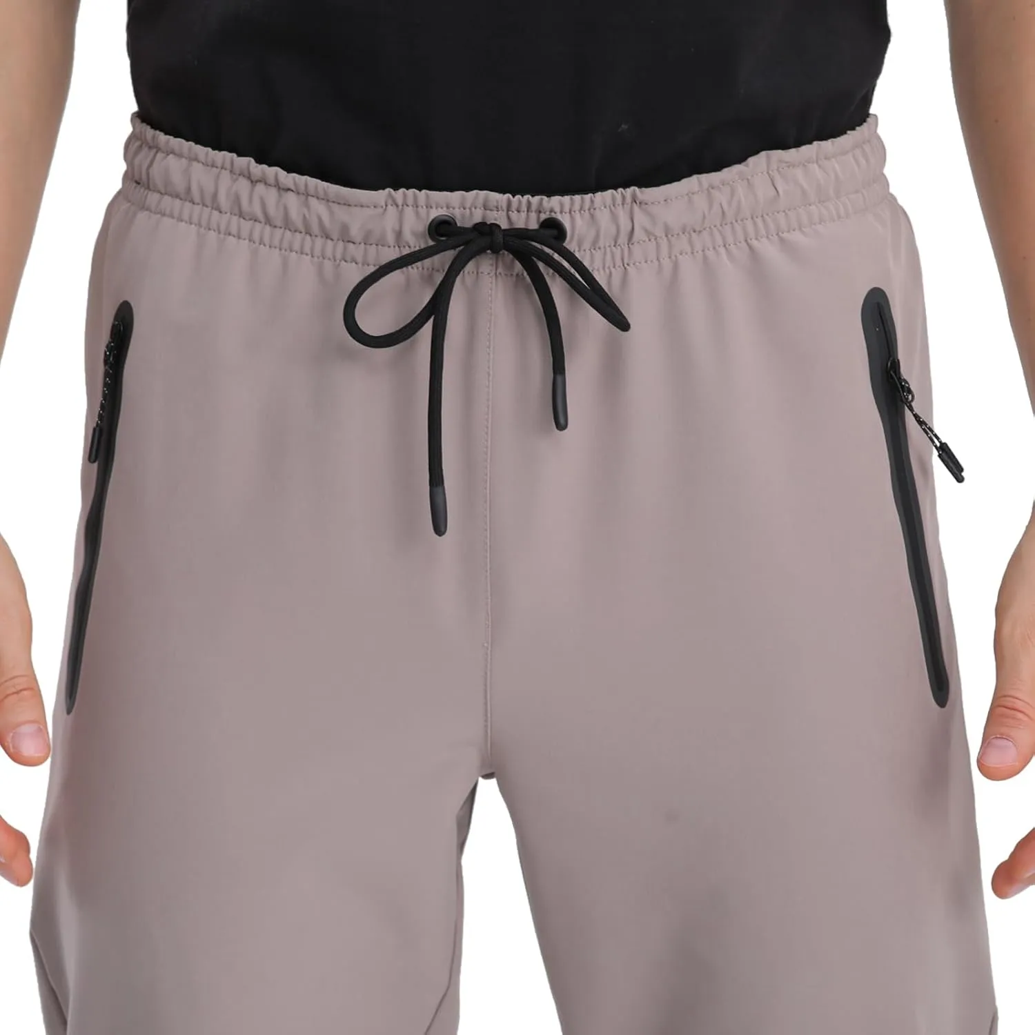Men's Hiking Pants,Breathable Quick Dry Fishing Running Athletic Active Jogger Sweat Pant with Zipper Pockets