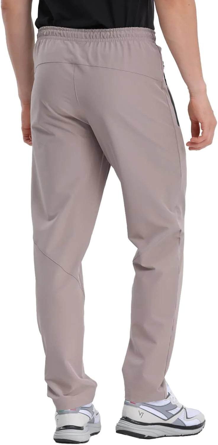 Men's Hiking Pants,Breathable Quick Dry Fishing Running Athletic Active Jogger Sweat Pant with Zipper Pockets