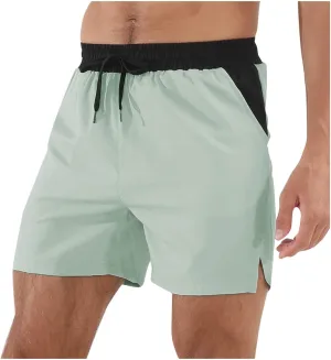 Mens Quick Dry Workout Shorts Lightweight Mesh Gym Athletic Shorts Elastic Training Running Sport Jogger with Pocket