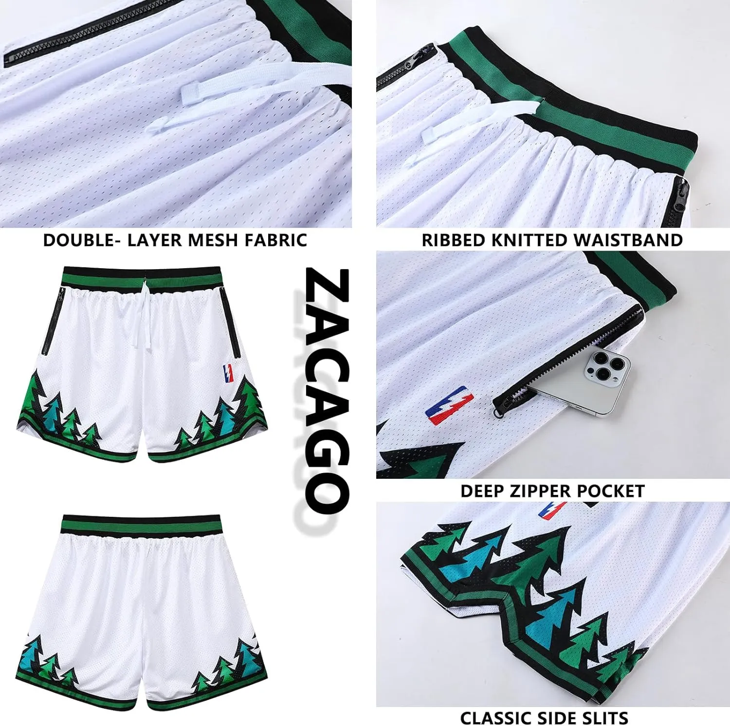 Mens Retro Basketball Shorts Cool Lightweight Mesh Gym Shorts Graphic Sports Athletic Drawstring Short