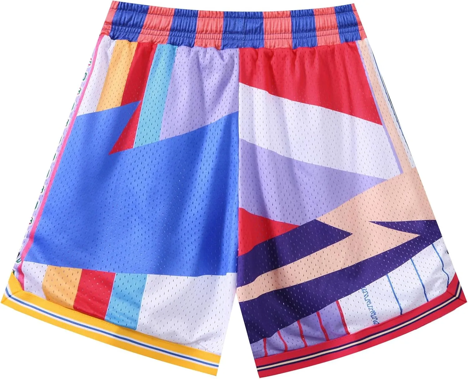 Mens Retro Basketball Shorts Cool Lightweight Mesh Gym Shorts Graphic Sports Athletic Drawstring Short
