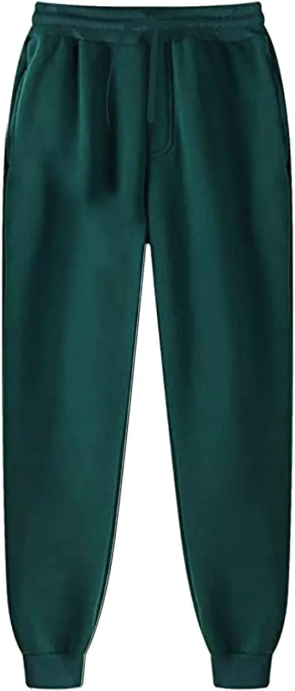 Mens Sporty Jogger Sweatpants Oversized Hip Hop Gym Athletic Pants Big and Tall Comfy Work Trousers