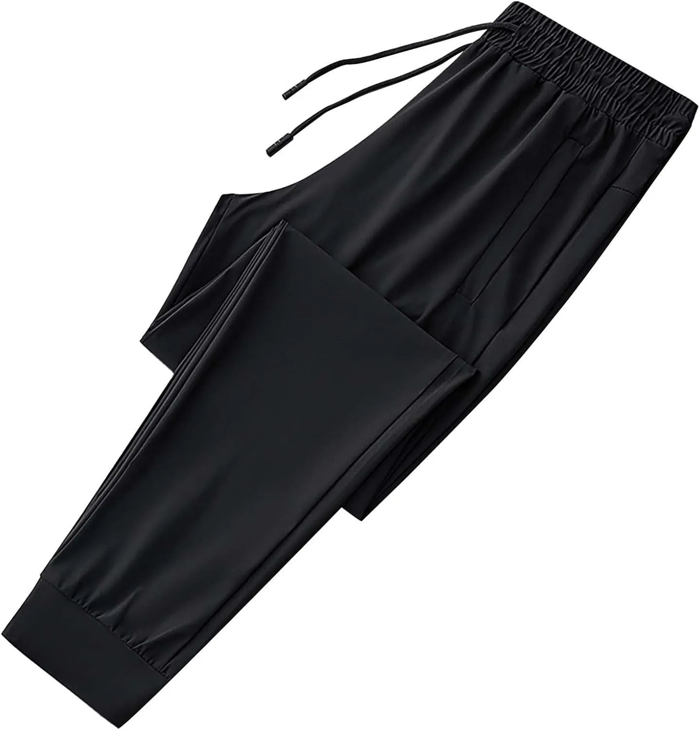 Men's Sweatpants Ice Silk Quick Dry Baggy Trousers Casual Plus Size Solid Color Drawstring Loose Fit Fashion Pants