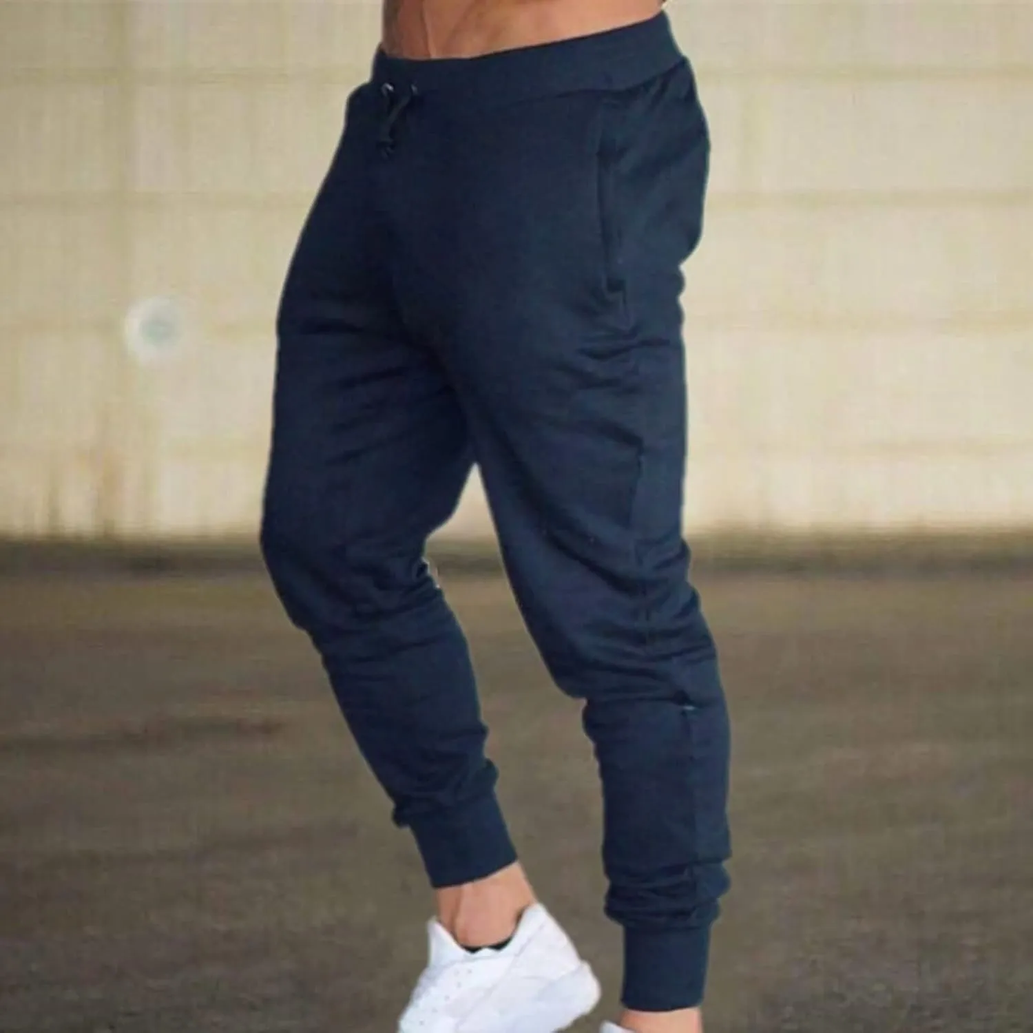 Mens Sweatpants Open Bottom Sweatpants for Men Loose Fit Men's Cotton Sweatpants Athletic Lounge Pants with Pockets 2024