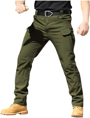 Men's Tactical Pants Cargo Hiking Pants with Multi Pockets Water Resistant Relaxed Fit Quick Dry Work Pants