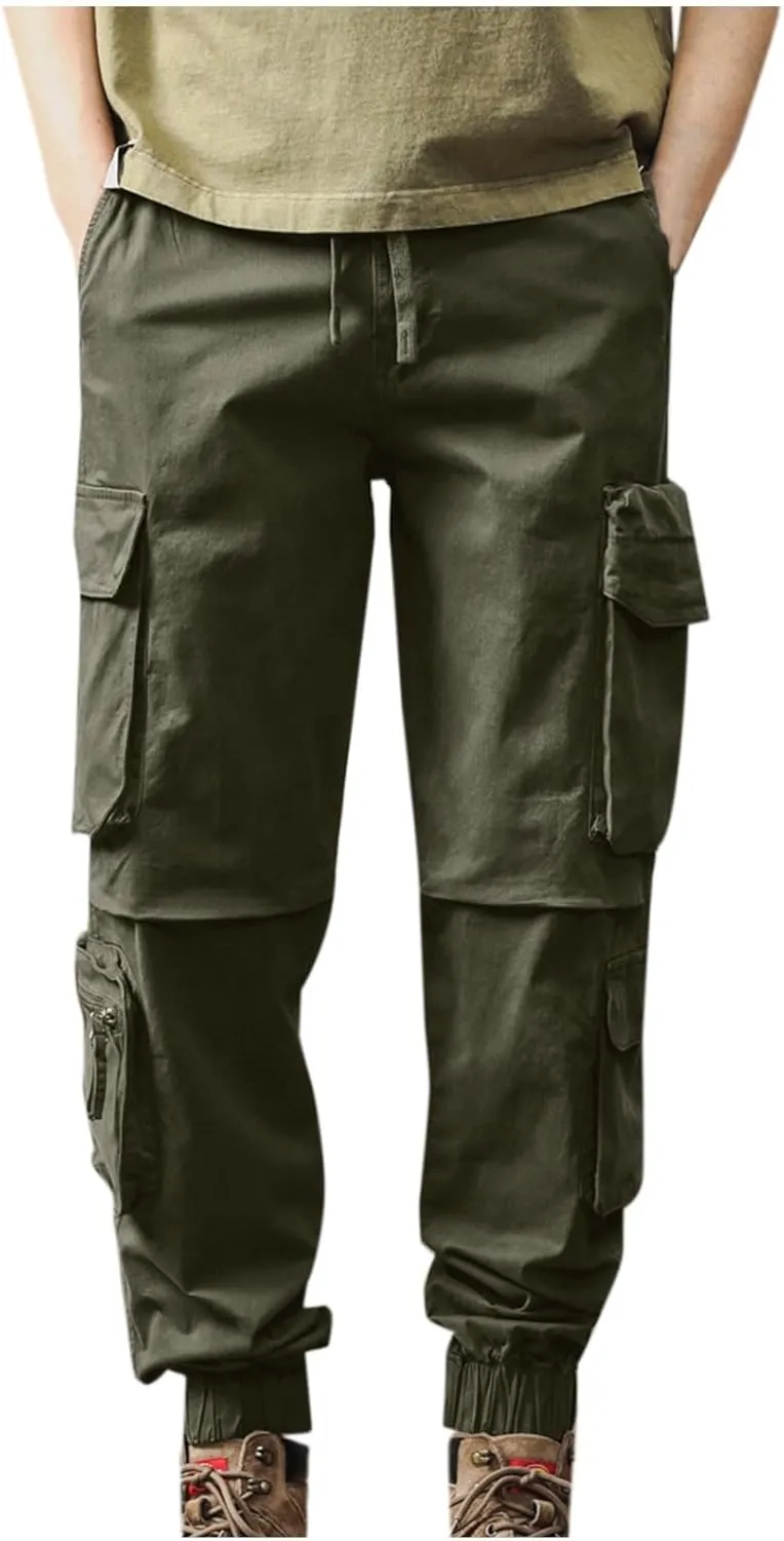 Men's Tactical Pants Ripstop Cargo Pants Lightweight Casual Work Hiking Pants Joggers Sweatpants Outdoor Apparel