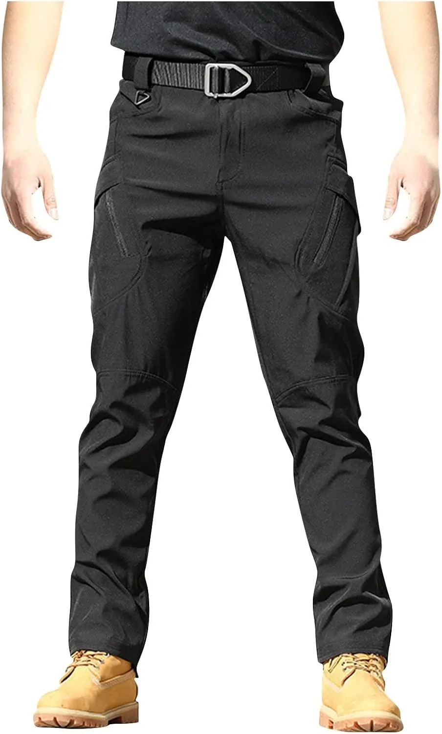 Men's Tactical Pants Water Resistant Hiking Cargo Pants with Multi Pockets Relaxed Fit Quick Dry Work Pants