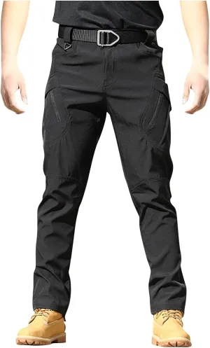 Men's Tactical Pants Water Resistant Hiking Cargo Pants with Multi Pockets Relaxed Fit Quick Dry Work Pants