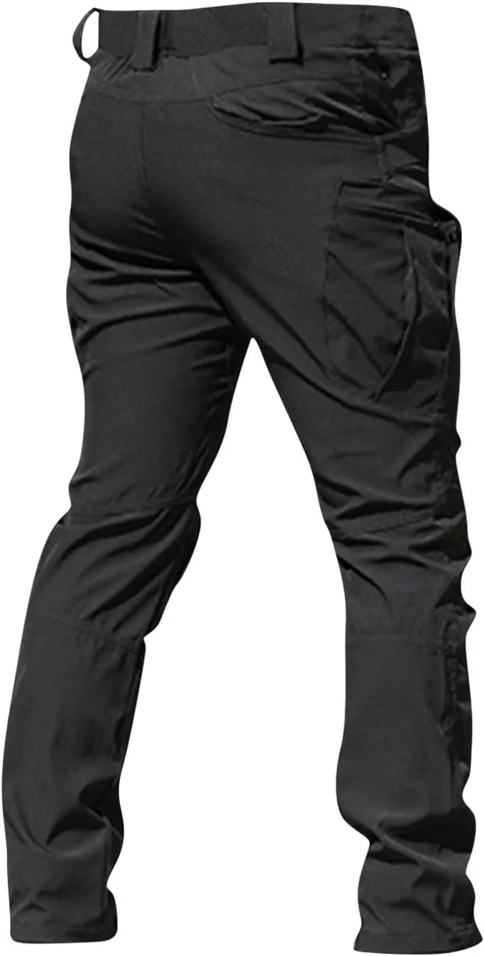 Men's Tactical Pants Water Resistant Hiking Cargo Pants with Multi Pockets Relaxed Fit Quick Dry Work Pants