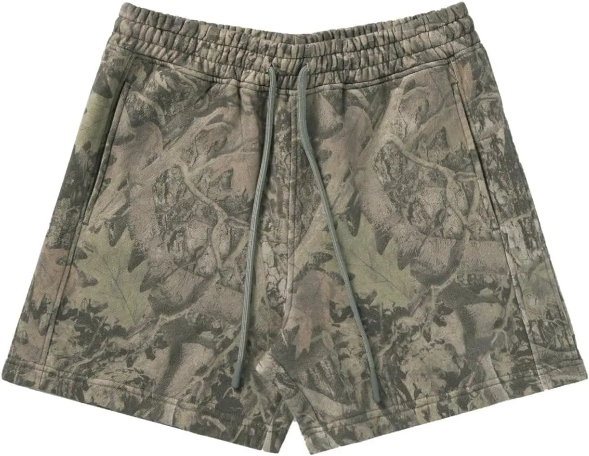 Men's Tree Camo Basketball Shorts - Quick-Dry Lightweight Mesh Workout Shorts, Breathable Athletic Shorts for Running & Gym