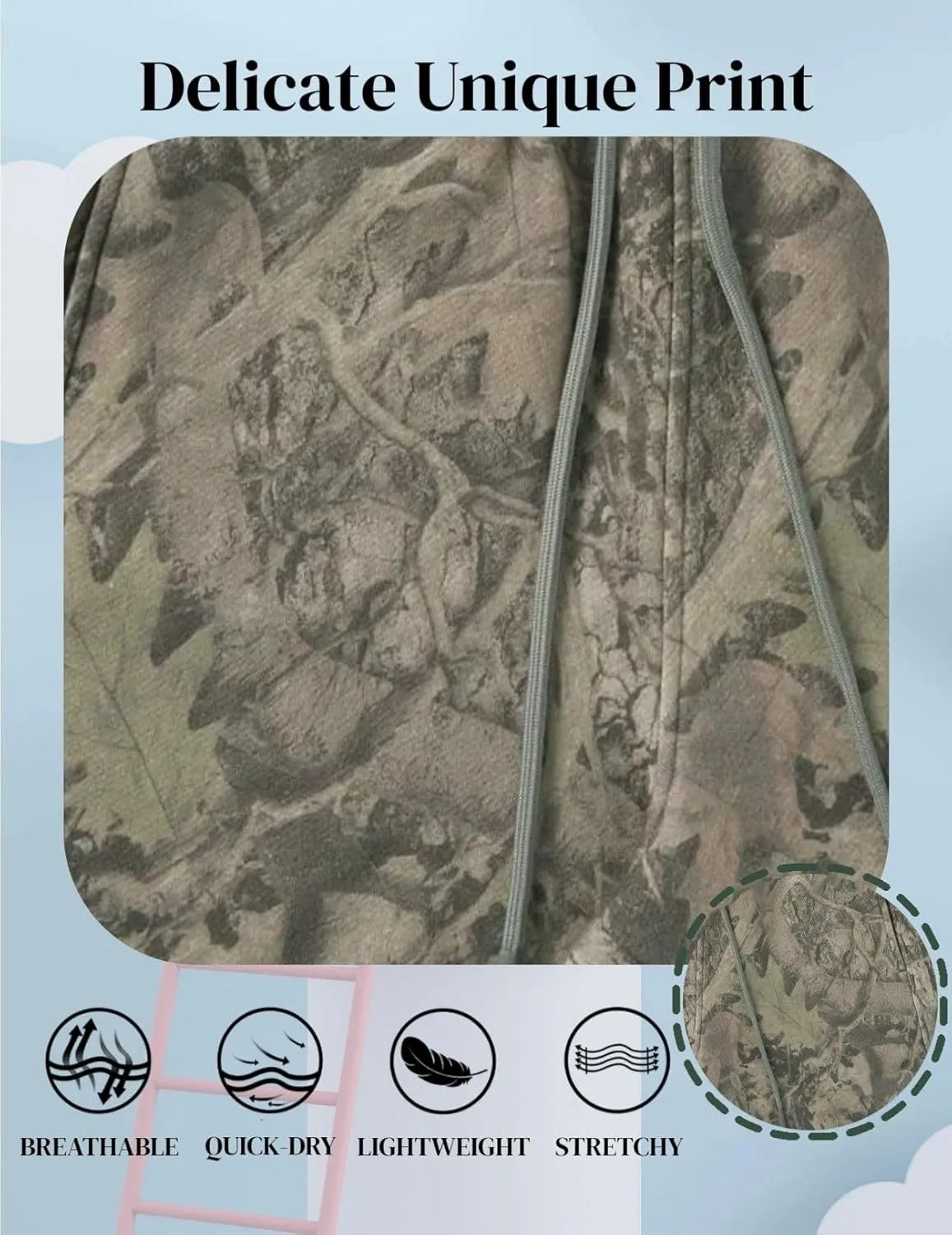 Men's Tree Camo Basketball Shorts - Quick-Dry Lightweight Mesh Workout Shorts, Breathable Athletic Shorts for Running & Gym