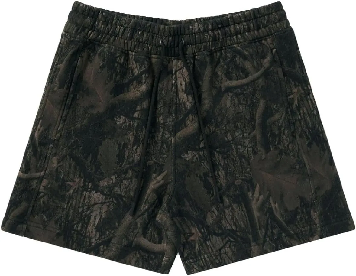 Men's Tree Camo Basketball Shorts - Quick-Dry Lightweight Mesh Workout Shorts, Breathable Athletic Shorts for Running & Gym