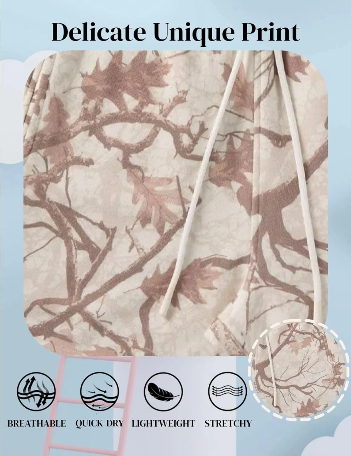 Men's Tree Camo Basketball Shorts - Quick-Dry Lightweight Mesh Workout Shorts, Breathable Athletic Shorts for Running & Gym