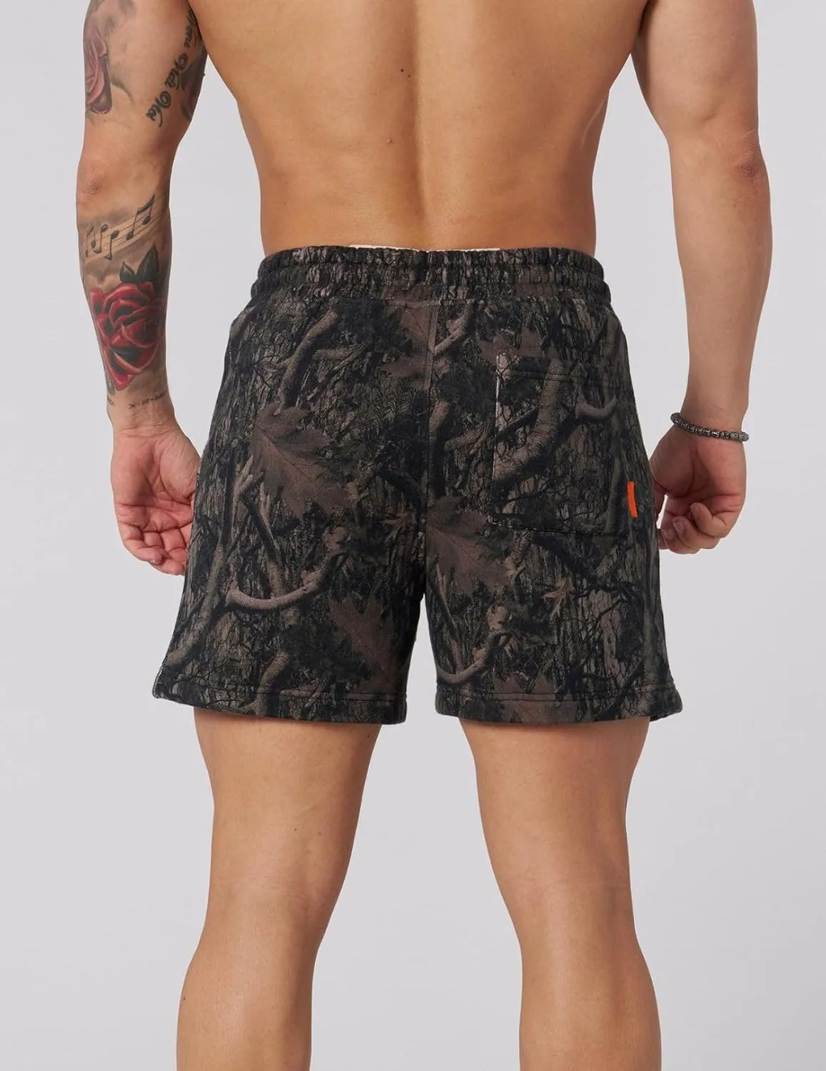 Men's Tree Camo Basketball Shorts - Quick-Dry Lightweight Mesh Workout Shorts, Breathable Athletic Shorts for Running & Gym