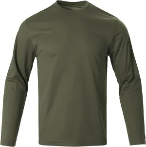 Men's UPF 50  Long Sleeve Sun Shirt UV Protection Hiking Fishing Shirts Lightweight Mesh Quick Dry Running Swim Shirt