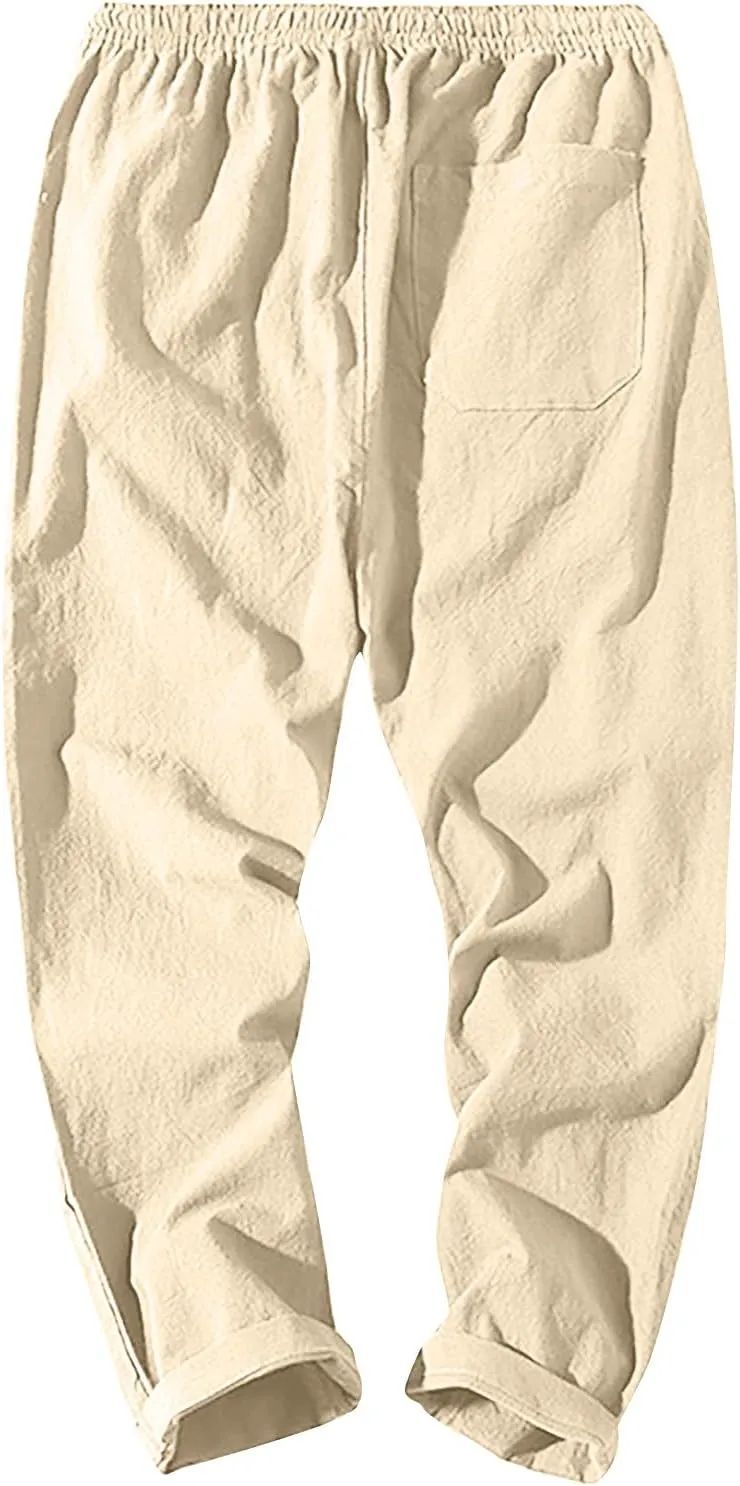 Men's Work Pants Joggers Pants with Deep Pockets in Loose-Fit Style Baggy Cargo Pants, M-5XL