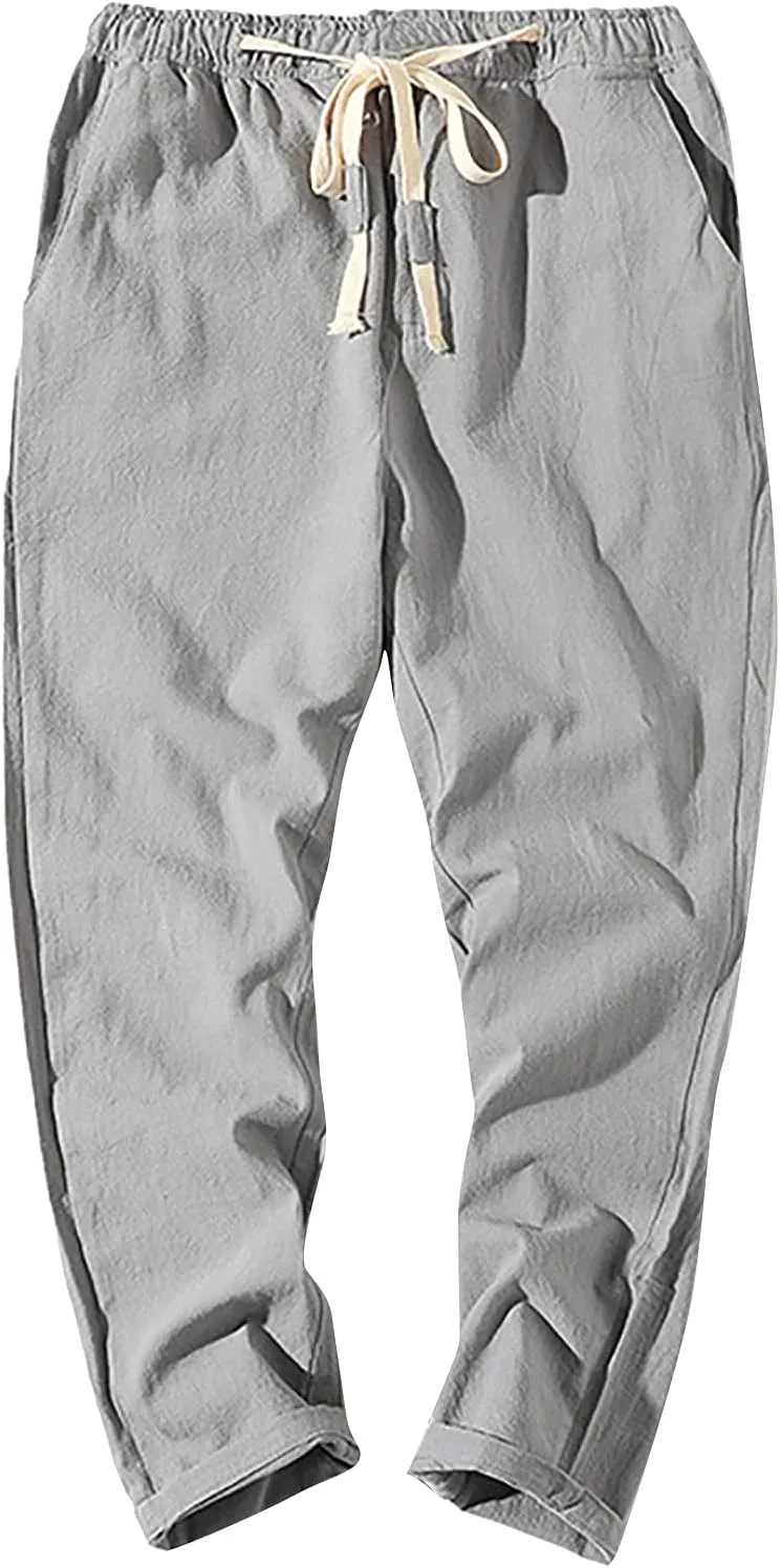 Men's Work Pants Joggers Pants with Deep Pockets in Loose-Fit Style Baggy Cargo Pants, M-5XL