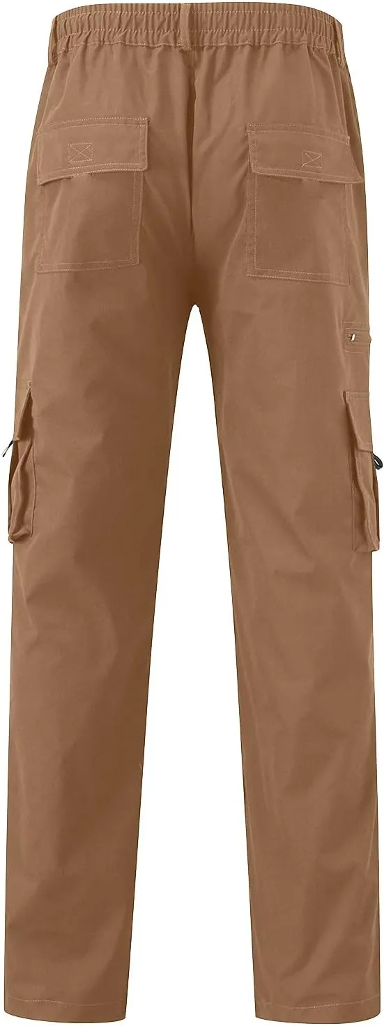 Mens Workout Cargo Sweatpants Sweatpants Open Bottom Straight Leg Casual Loose Fit Baggy Athletic Jogger Pants with