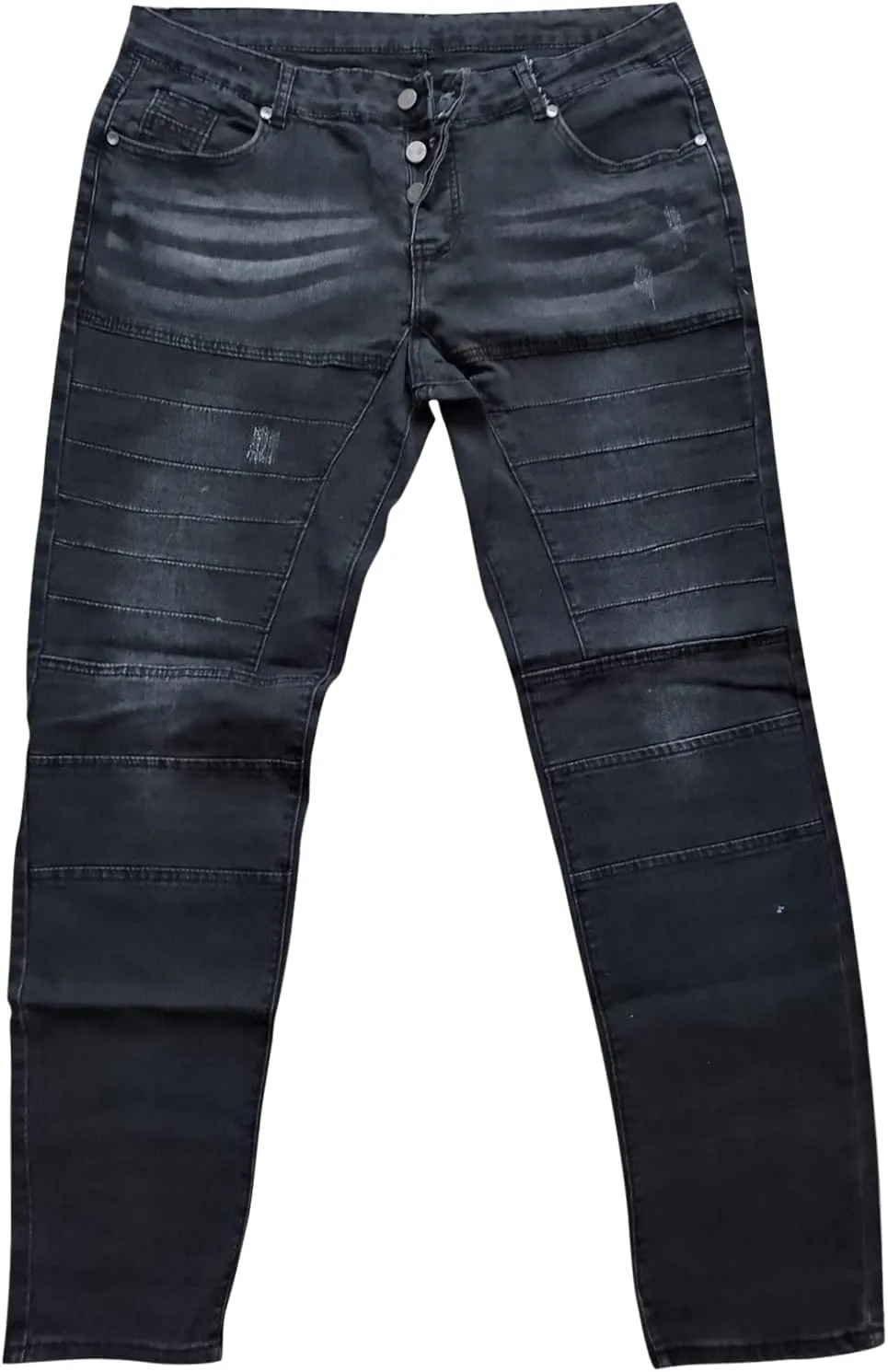 MIDOO Mens Jeans Straight Fit Tapered Legs Casual Comfort Flex Waist Denim Pants Straight Leg Fashion Skinny Jeans Trousers