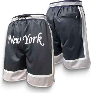 miedation Sports Fans Gift Men's Loose-Fit Workout Running Mesh Shorts Baseball Active Quick Dry Shorts with Zipper Pockets
