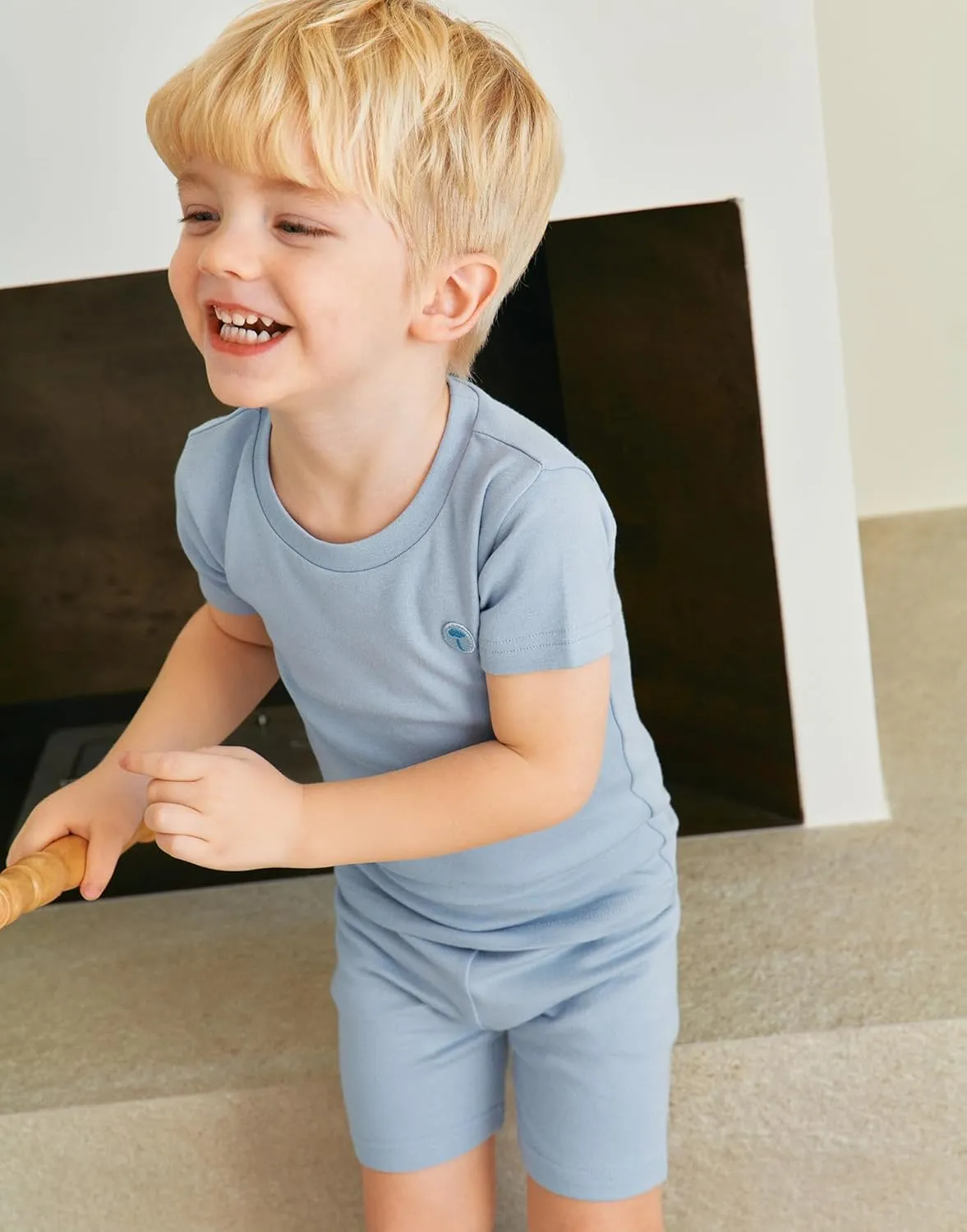 moimoln 6M-8Y Soft Cotton Modal Baby Toddler Pajamas Boys Girls Snug fit Pjs Daily Short Summer Flower Character