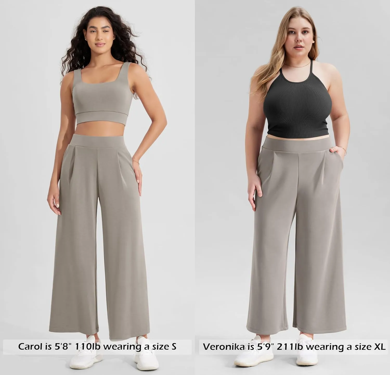 ODODOS Modal Soft Wide Leg Cropped Pants for Women High Waist Casual Relaxed Pants with Pockets-25 Inseam