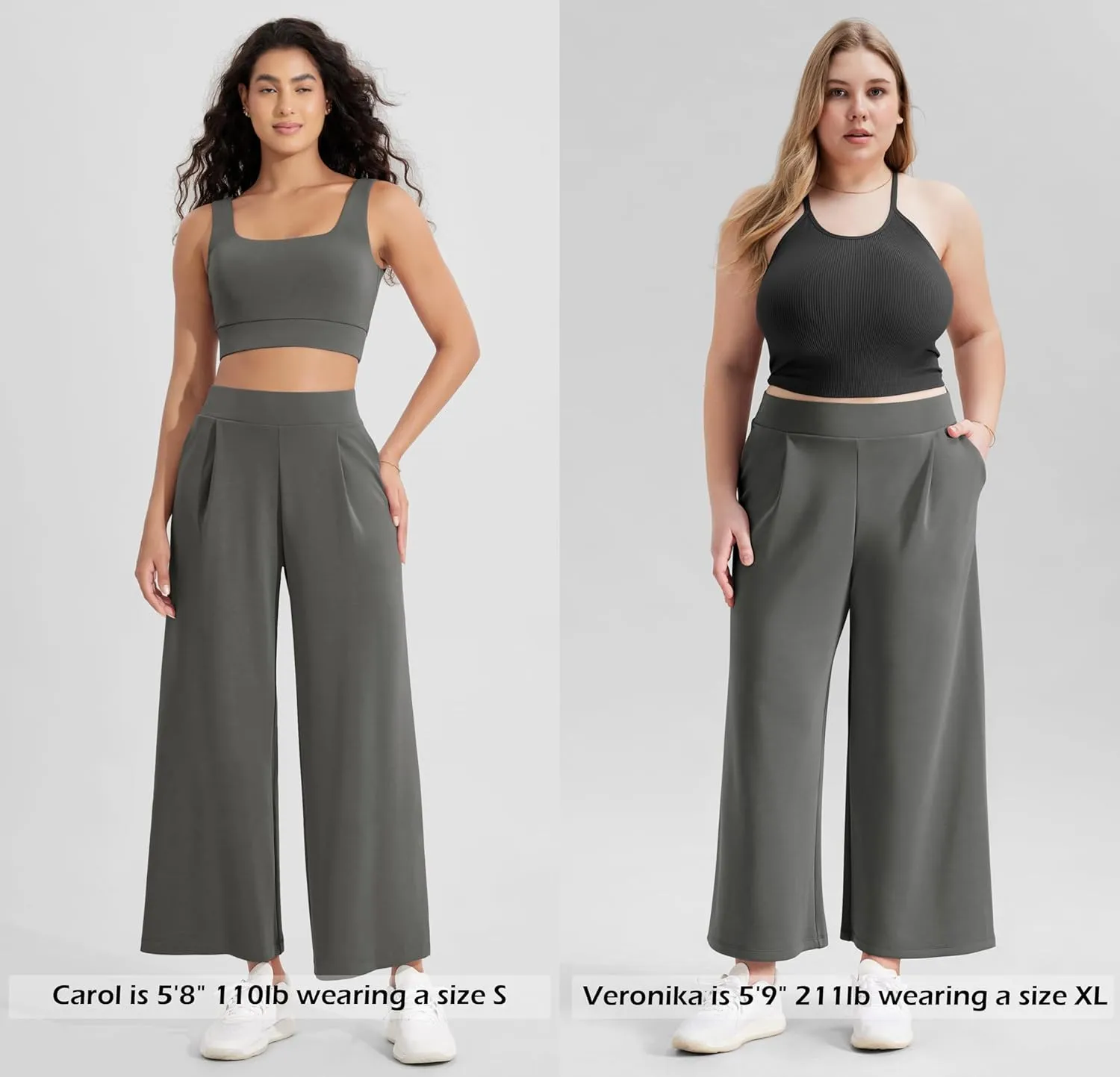 ODODOS Modal Soft Wide Leg Cropped Pants for Women High Waist Casual Relaxed Pants with Pockets-25 Inseam