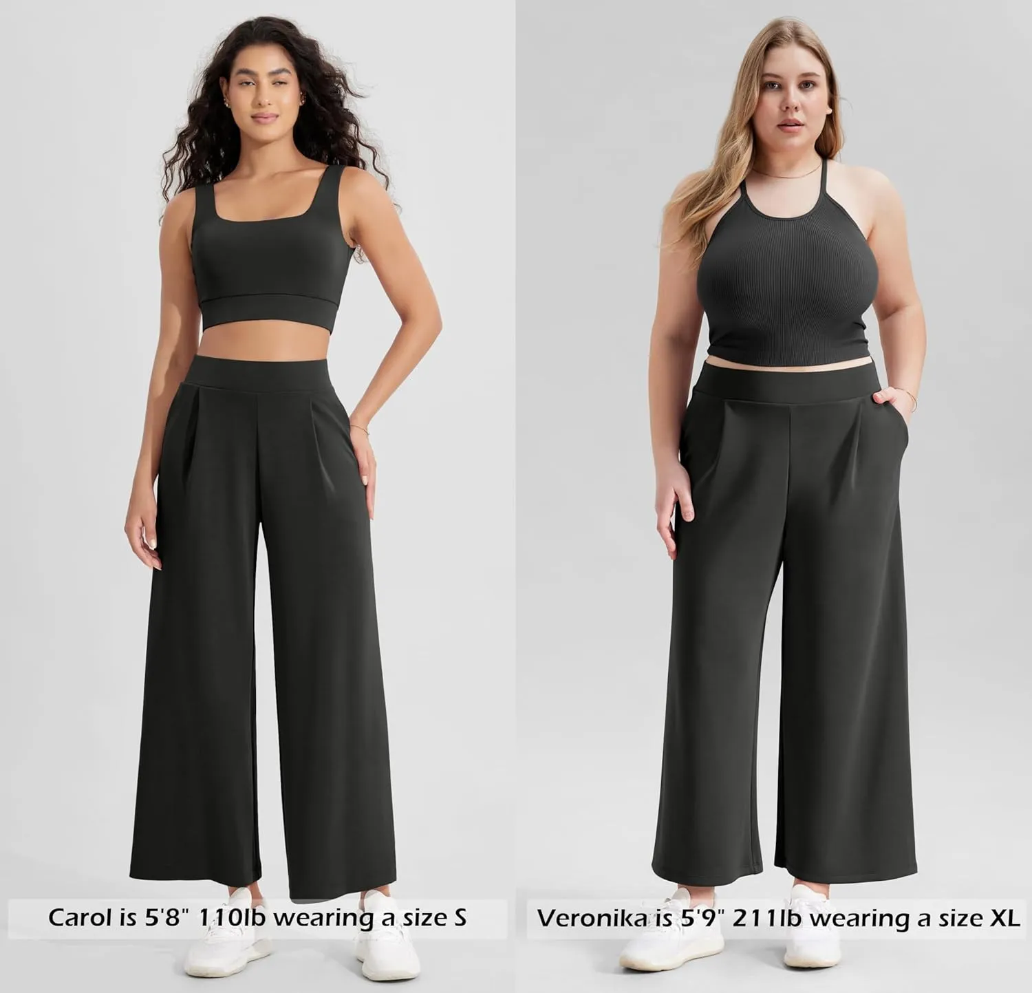 ODODOS Modal Soft Wide Leg Cropped Pants for Women High Waist Casual Relaxed Pants with Pockets-25 Inseam
