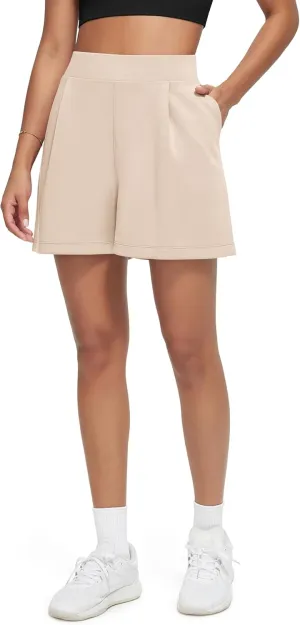 ODODOS Modal Soft Wide Leg Shorts for Women High Waist Casual Relaxed Shorts with Pockets-Inseam 4"/ 6"