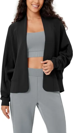 ODODOS Women's Modal Soft Open Front Cardigans Long Sleeve Casual Wrap Outwear