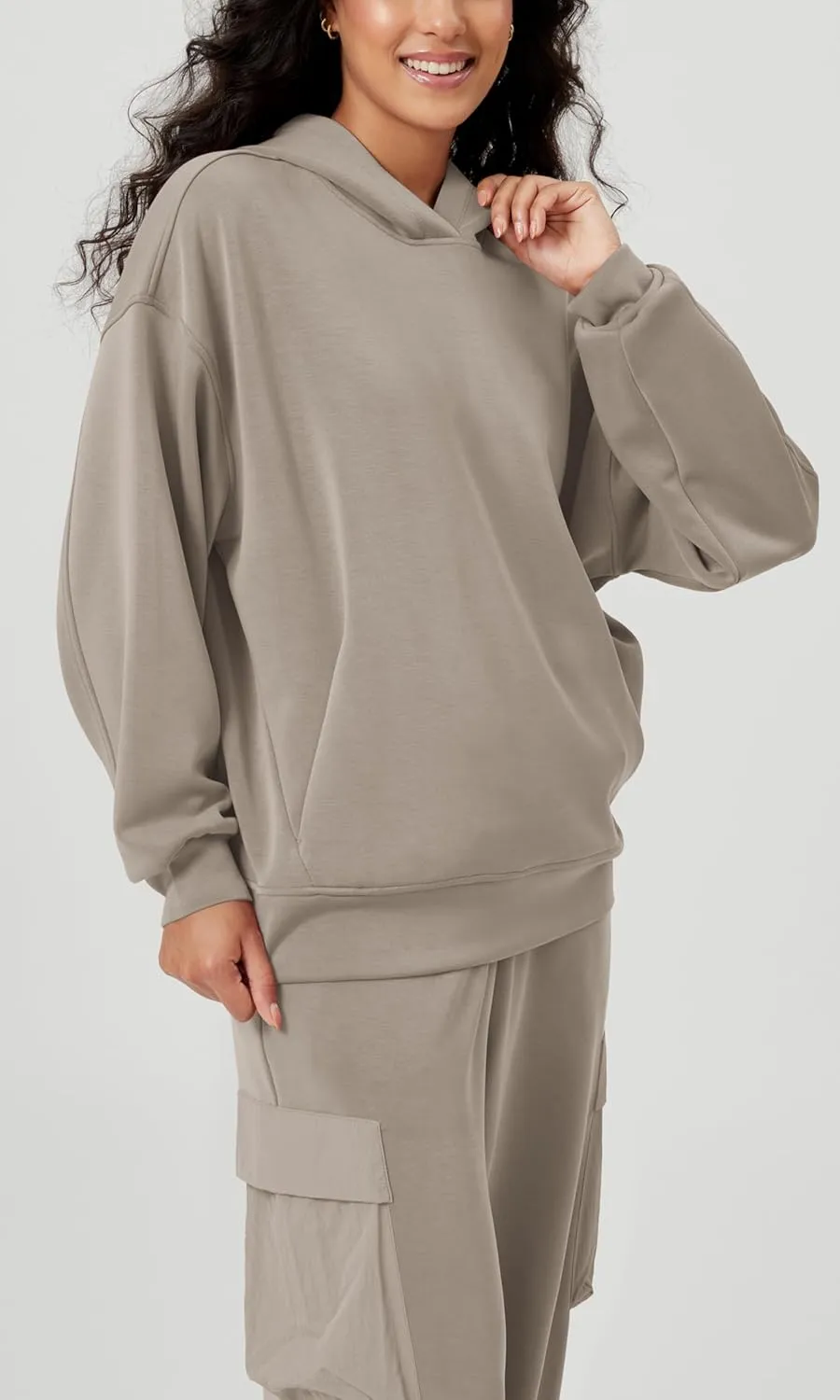 ODODOS Women's Modal Soft Oversized Hoodies Long Sleeve Hooded Sweatshirts Pullover Top with Kangaroo Pocket