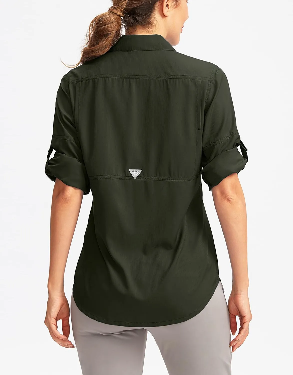 Pudolla Women's UPF 50  UV Sun Protection Shirts Long Sleeve Fishing Hiking Shirt Cool Lightweight Travel Safari Shirts