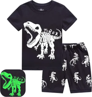 RKOIAN Little Boys Girls' Pajamas Sets Glow in The Dark Toddler Pjs Cotton Kids Sleepwear