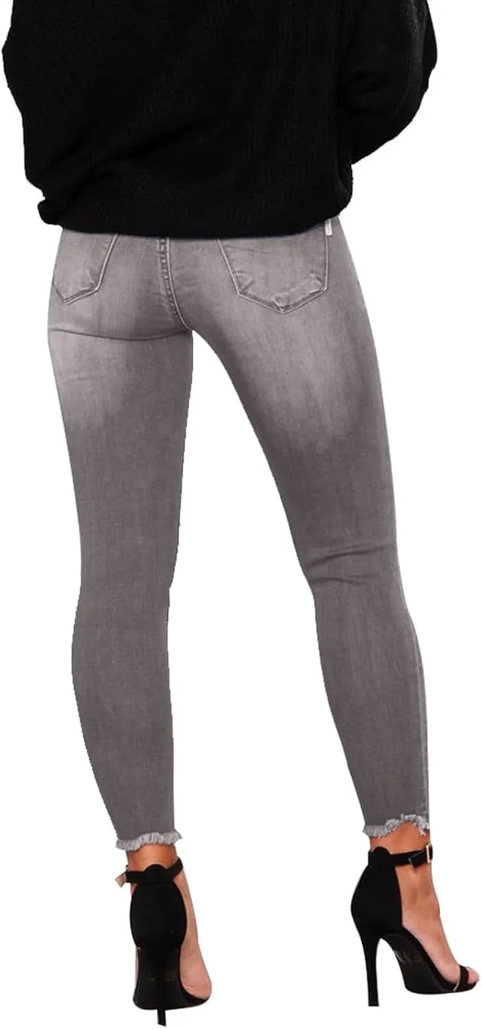 Skinny Jeans for Women Trendy Ripped High Waisted Jeans Skinny Stretchy Jeans Distressed Jeans with Pockets