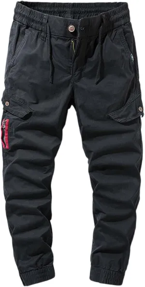 Slim Fit Cotton Cuff Cargo Pants for Men Elastic Waist Stretch Military Work Pants Quick Dry Workout Tactical Pant
