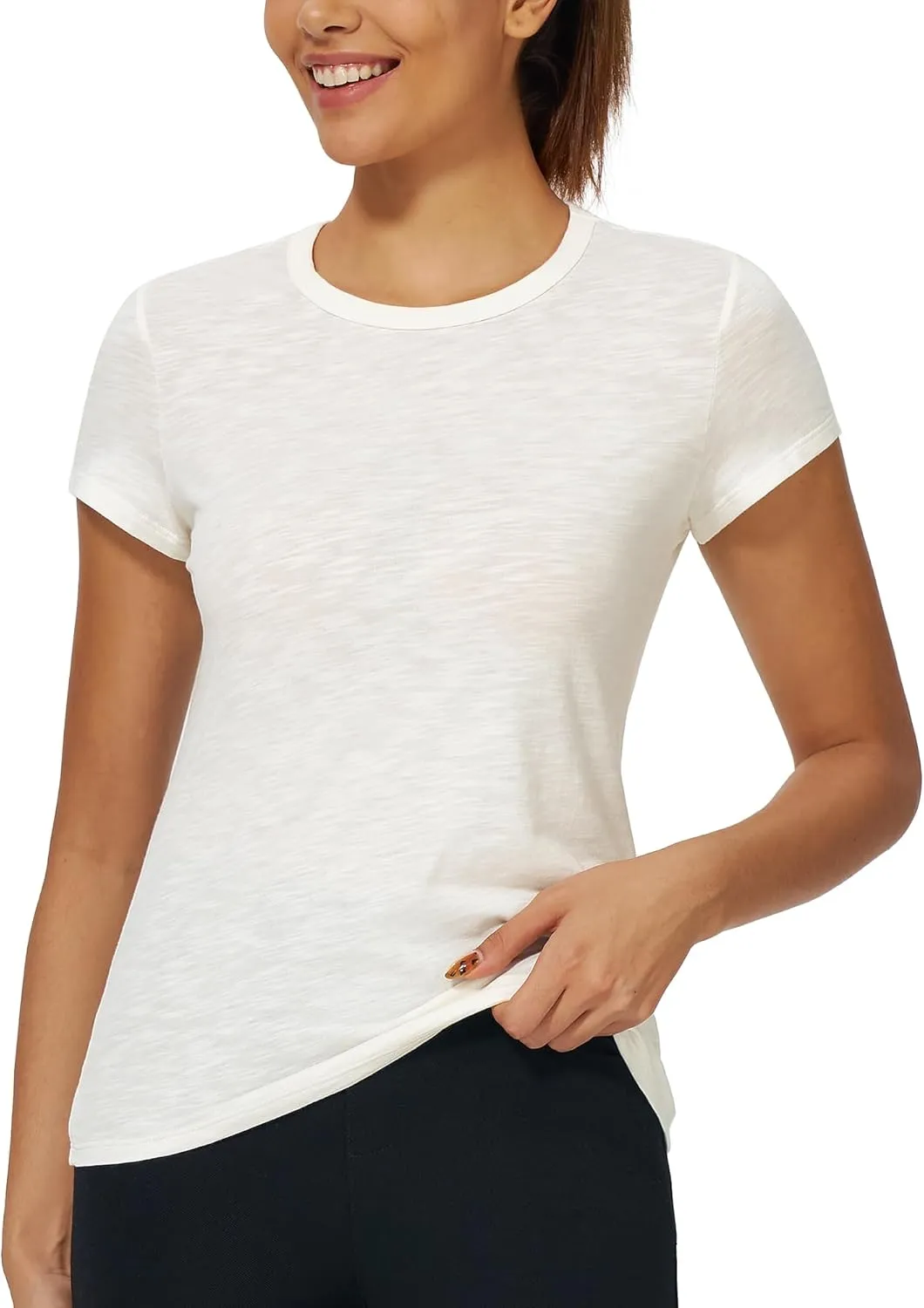 Stelle Womens Modal Soft Crewneck Short Sleeve T Shirts Summer Casual Basic Tops Tees