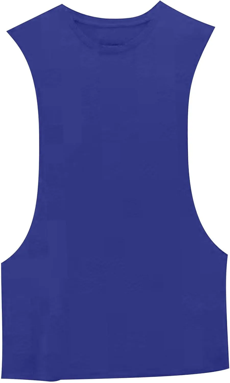 Summer Cotton Tank Tops for Men Plus Size Solid Colour Stretch Sleeveless Shirts Crewneck Dry Athletic Clothing