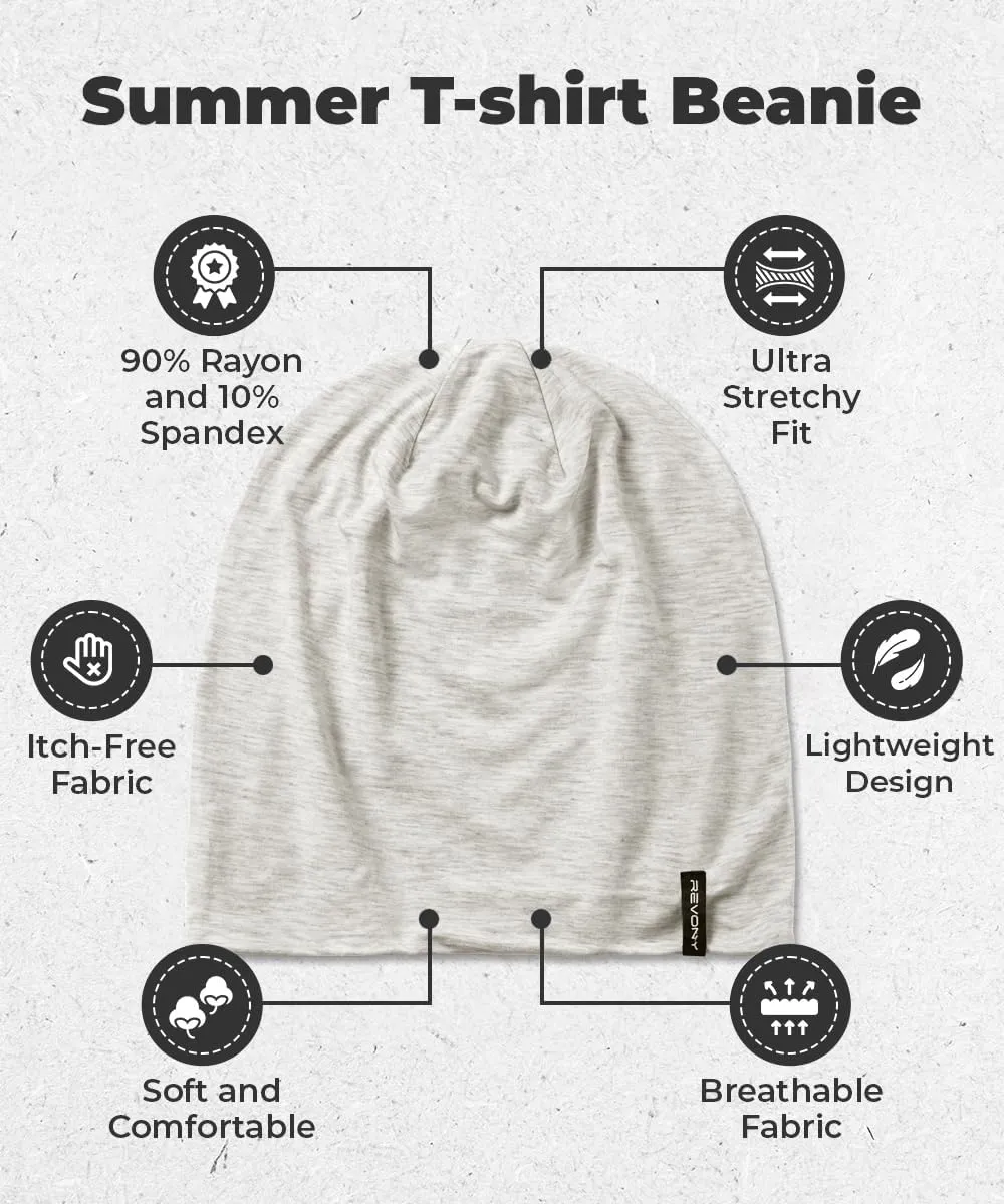 Summer T-Shirt Beanie for Men & Women - Soft Modal - Slouchy Style
