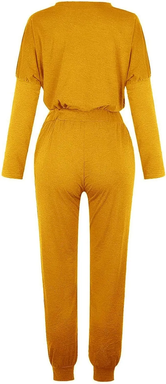Sweat Suits for Women Set Loungewear Jogger Two Piece Outfit Set 2 Piece Tracksuits Casual Long Pant Set With Pockets