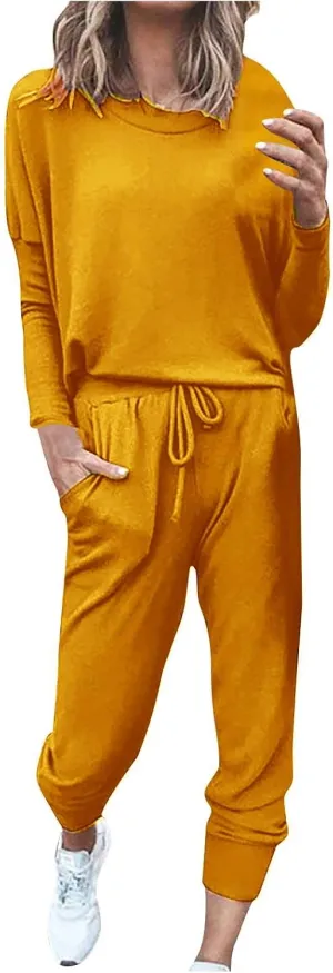 Sweat Suits for Women Set Loungewear Jogger Two Piece Outfit Set 2 Piece Tracksuits Casual Long Pant Set With Pockets