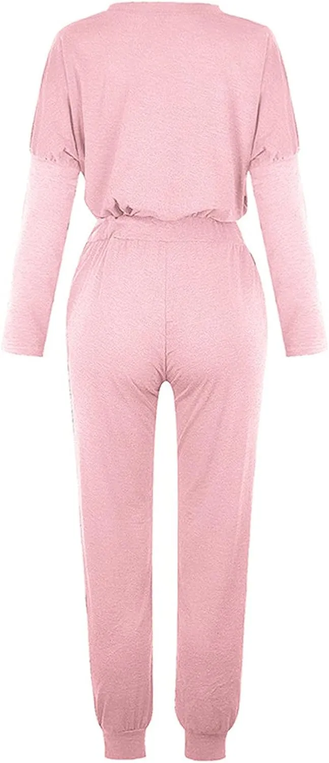 Sweat Suits for Women Set Loungewear Jogger Two Piece Outfit Set 2 Piece Tracksuits Casual Long Pant Set With Pockets